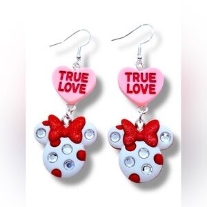 Hand Crafted Pink and Red True Love Earrings